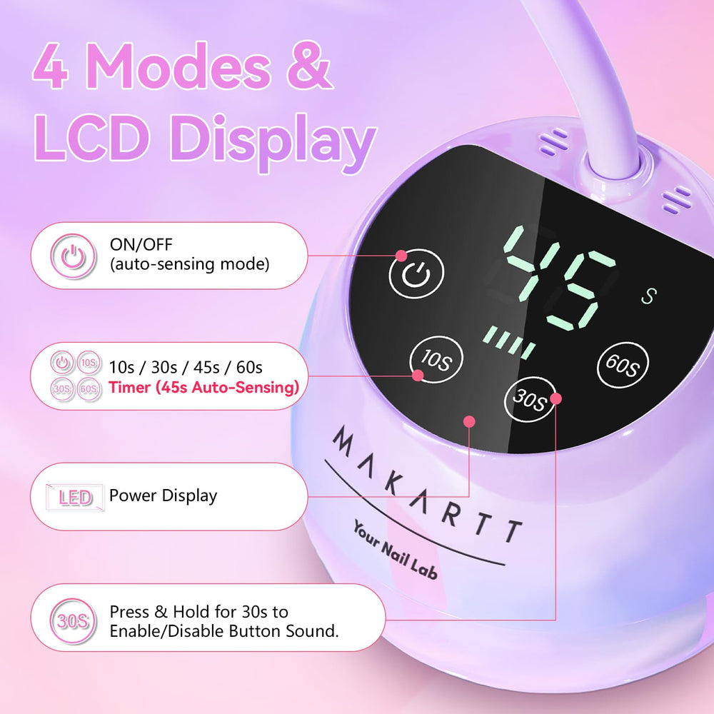 Makartt lamp flower-inspired base adds stability during curing.