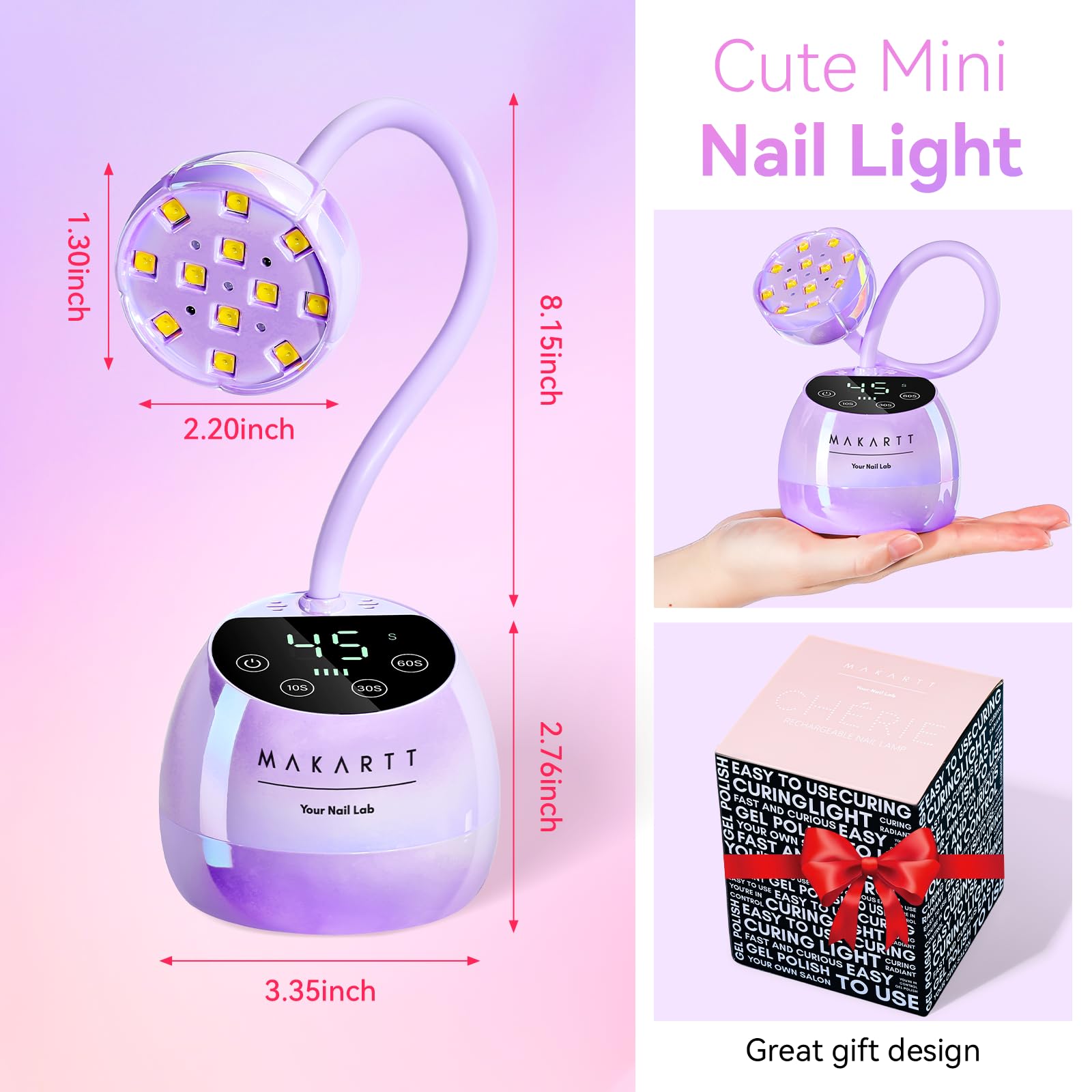 Makartt glazed purple color adds a stylish touch to your station.