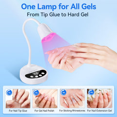 Makartt UV Nail Lamp rechargeable battery enables cordless nail sessions.