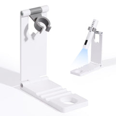 Makartt UV Nail Lamp Stand foldable design enables portable, handsfree curing.
