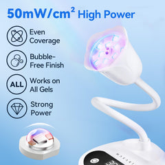 Makartt UV Nail Lamp with 4 timer settings for tailored curing.