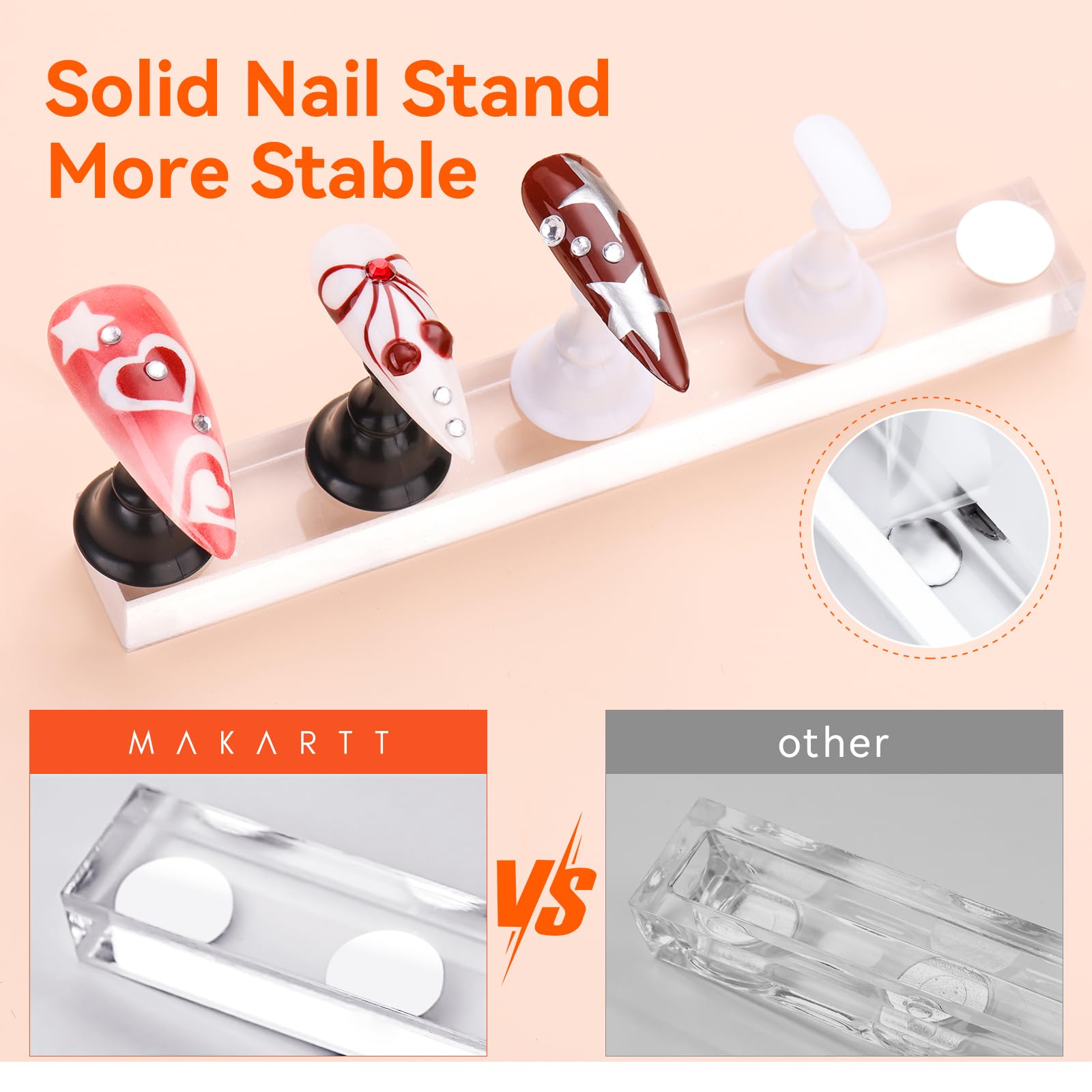 Versatile Makartt nail art stand supports beginners and professionals alike.