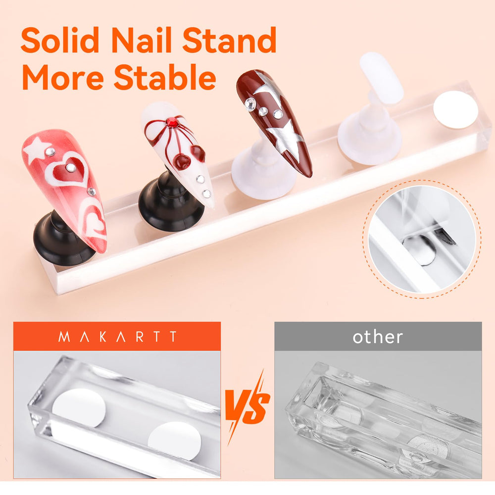 Versatile Makartt nail art stand supports beginners and professionals alike.