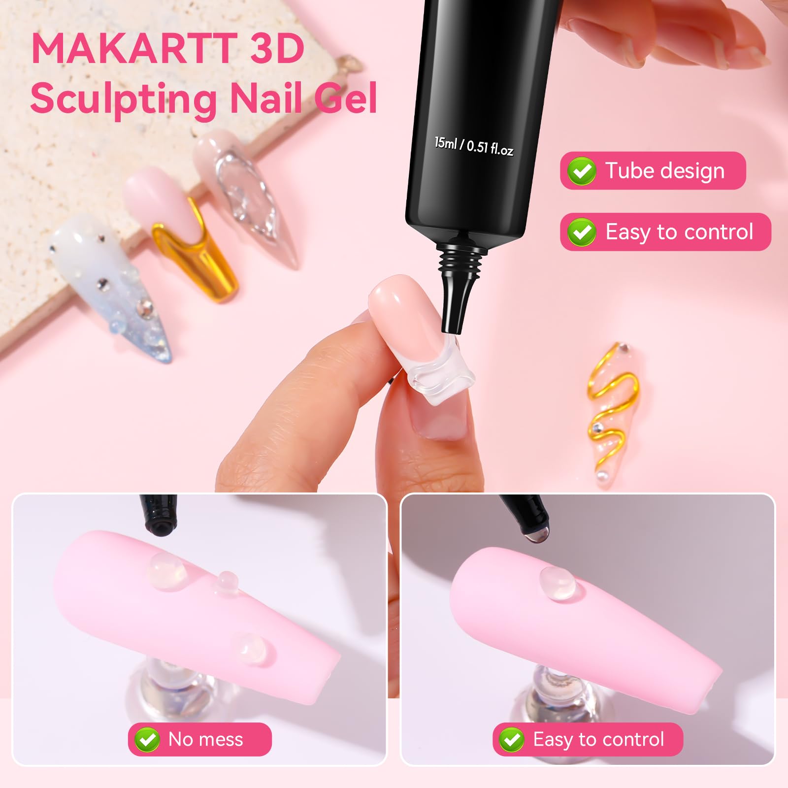 Makartt versatilidad diseños uñas: combina colores base para efectos únicos