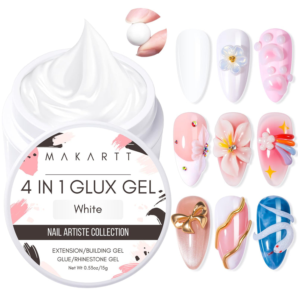 Makartt White 3D Gel para uñas: crea esculturas 3D duraderas y precisas