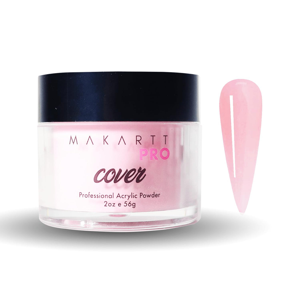 MakarttPro polvo acrílico cobertura rosa pétalo, empaque de lujo para uso profesional.