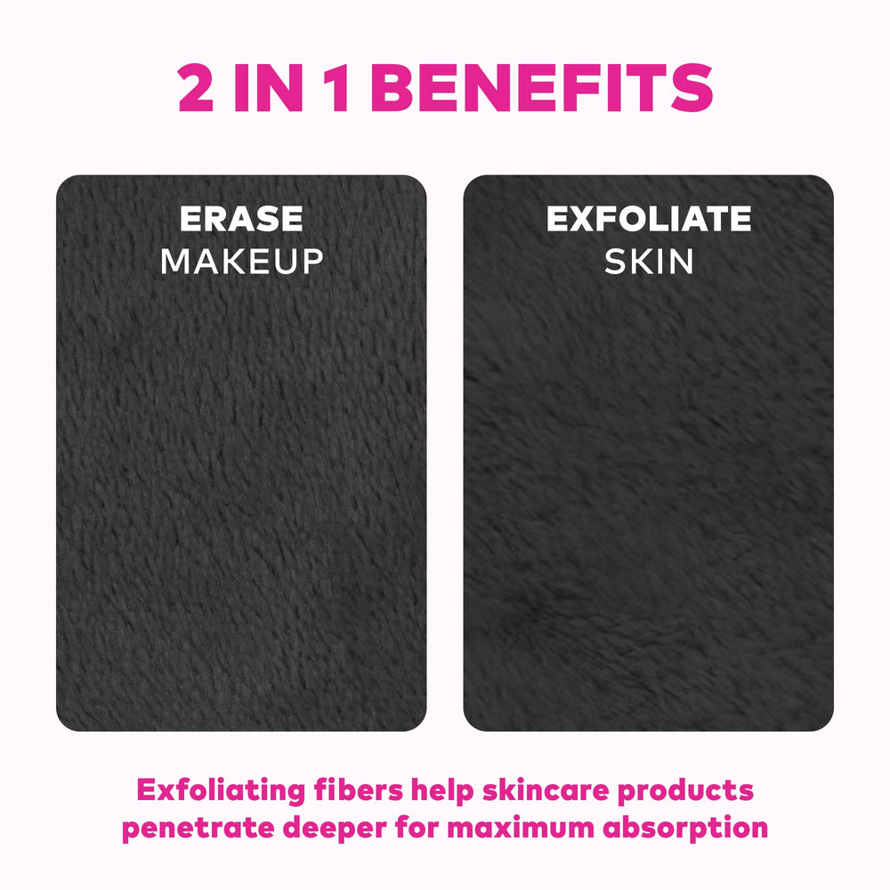 MakeUp Eraser Mini Pro 5-pack: 2 en 1 para borrar maquillaje y exfoliar