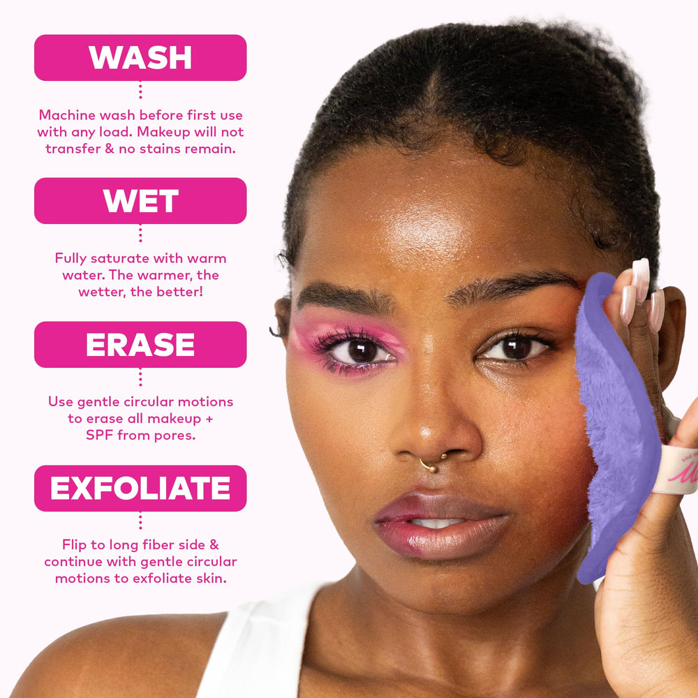 Soft microfiber is gentle on sensitive skin for daily use.