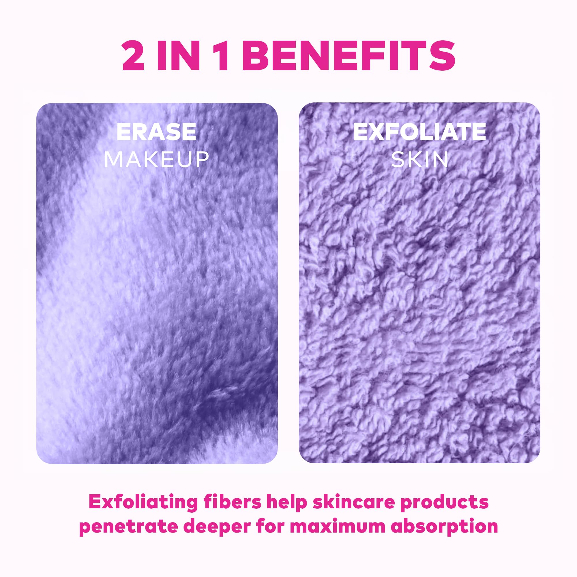 Travel-friendly kit with portable, soft microfiber pads for on-the-go cleansing.