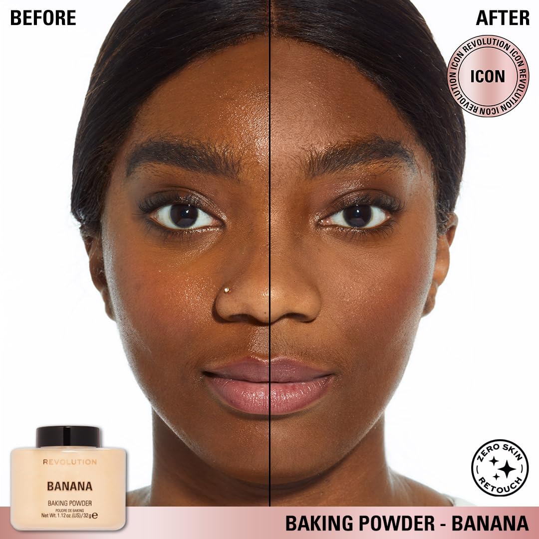 Esponja para sellar contorno e iluminación con polvos de Makeup Revolution.