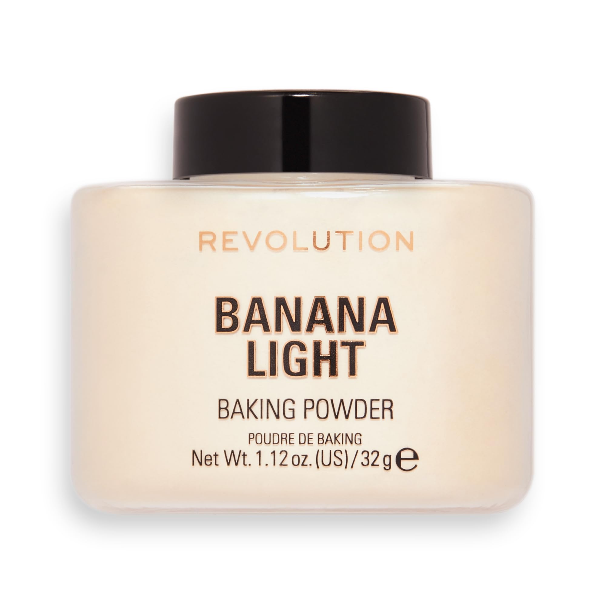 Polvo Makeup Revolution Banana Light para sellar base y controlar brillo