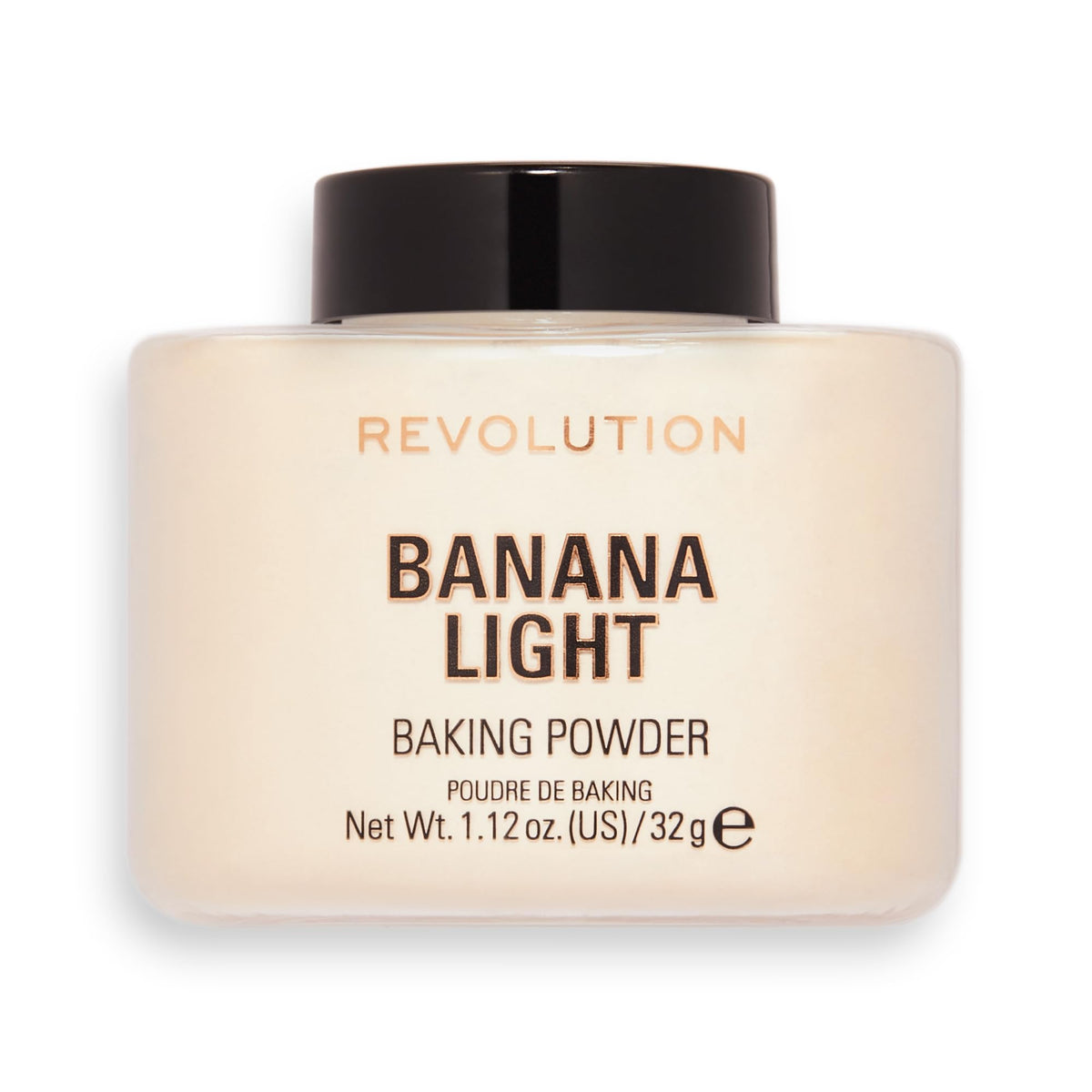 Polvo Makeup Revolution Banana Light para sellar base y controlar brillo
