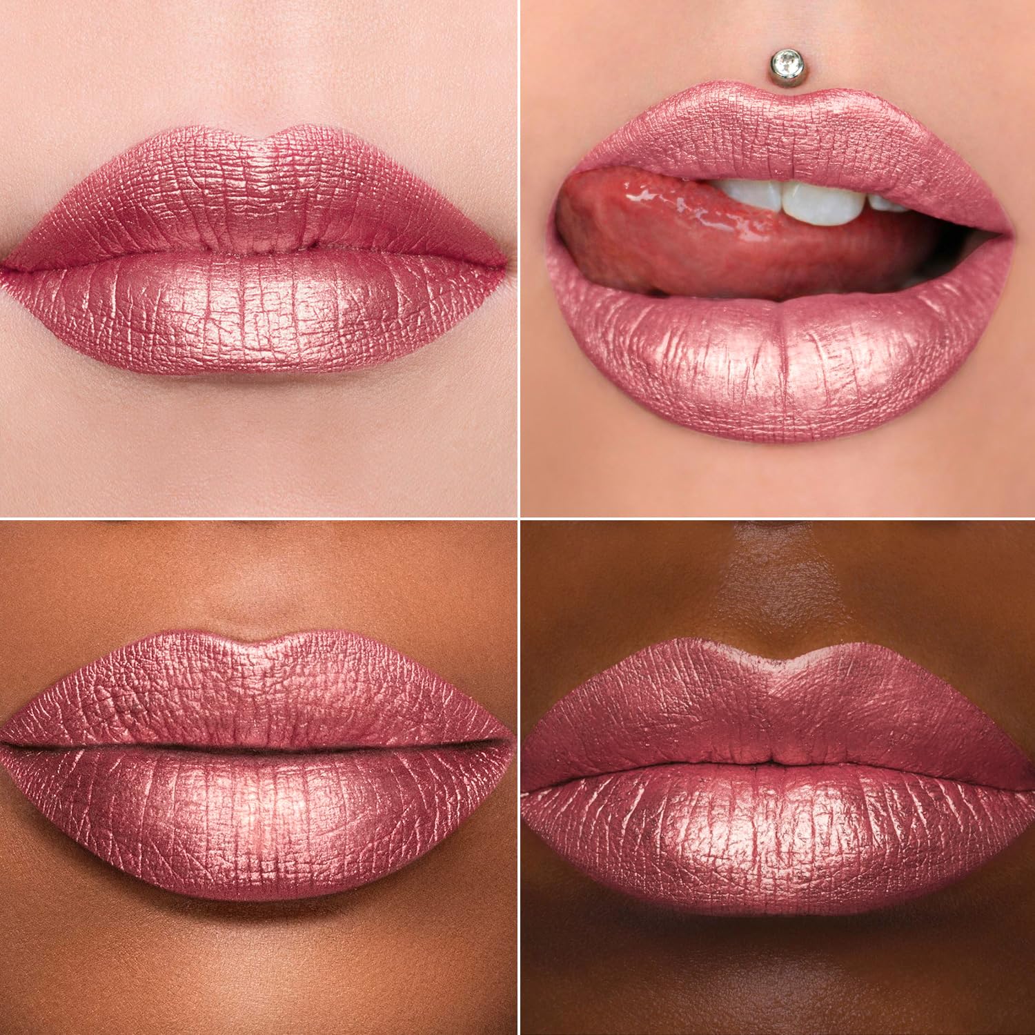 MAKI YIKA labial rosado nude con brillo intenso para estilo diario.
