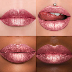 MAKI YIKA labial rosado nude con brillo intenso para estilo diario.