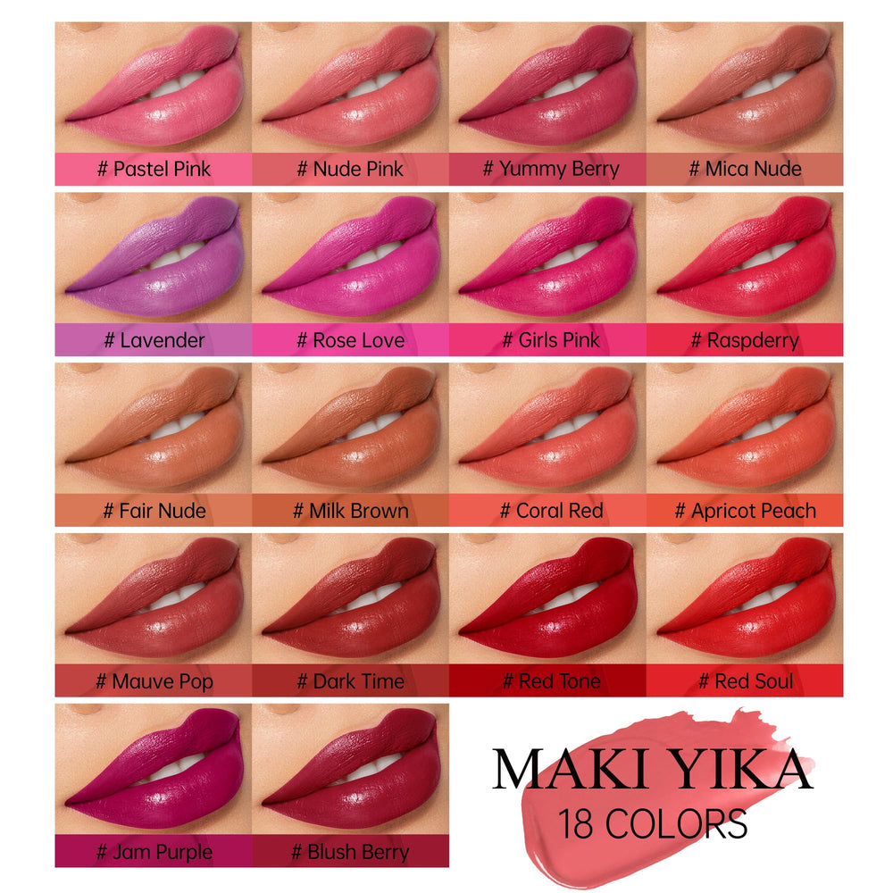 Nude shade from MAKI YIKA suits work and evening looks.