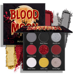 MAKI YIKA paleta de 9 sombras para looks intensos en negro y rojo