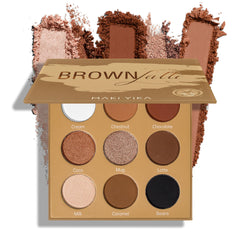 MAKI YIKA Paleta sombras marrones 9 tonos para looks versátiles y duraderos