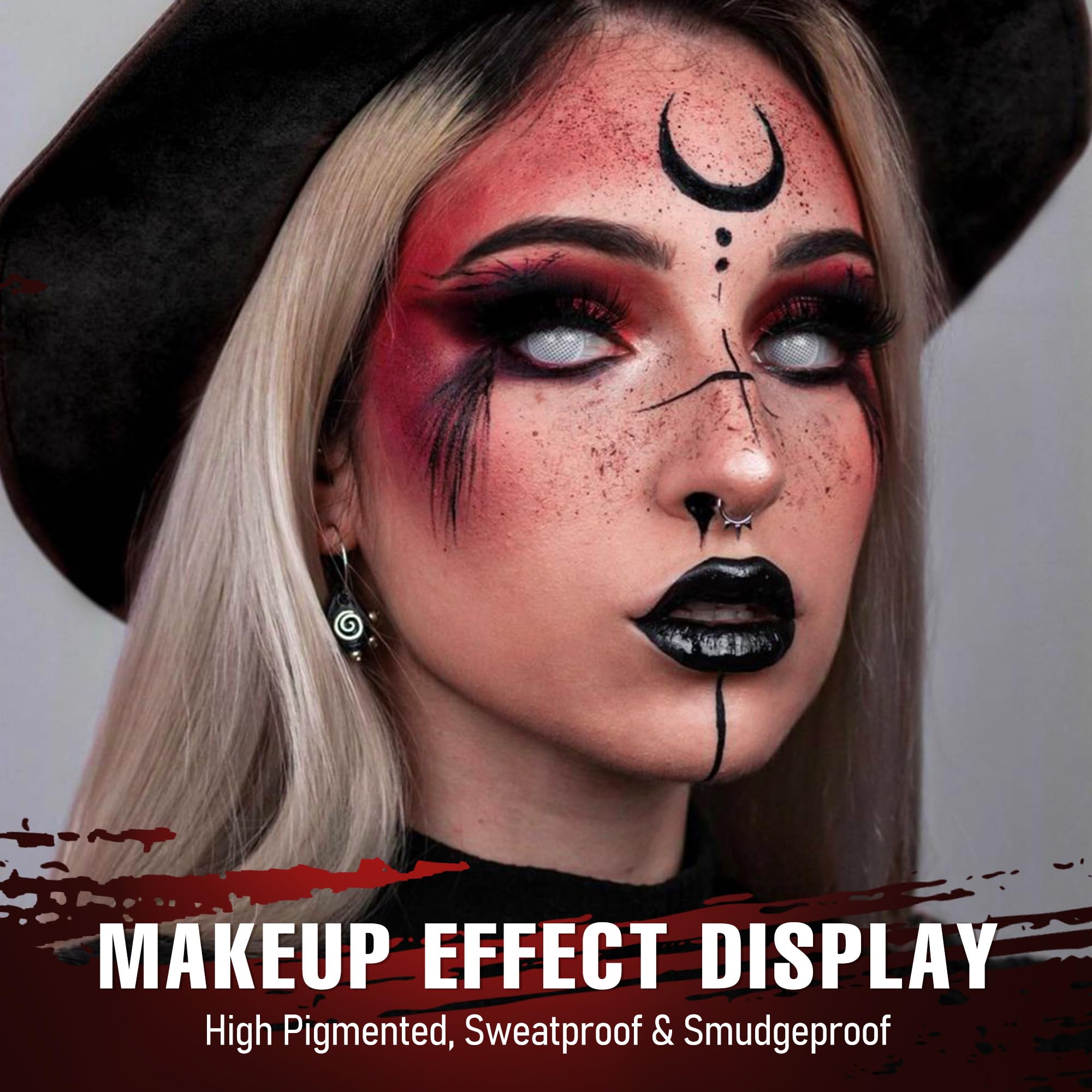 MAKI YIKA mezcla negro, rojo y gris para smoky gótico
