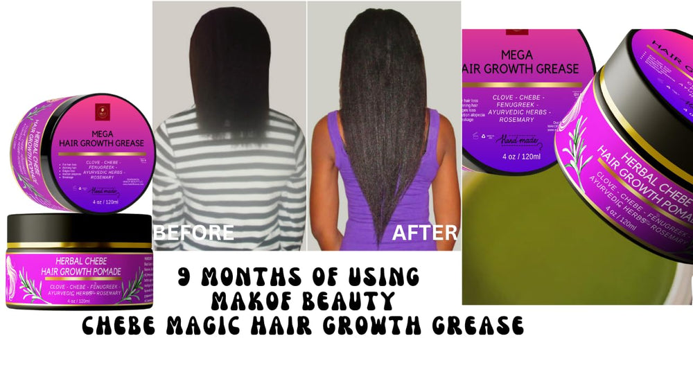MAKOF BEAUTY Chebe Growth Grease con fenogrejo para crecimiento y brillo