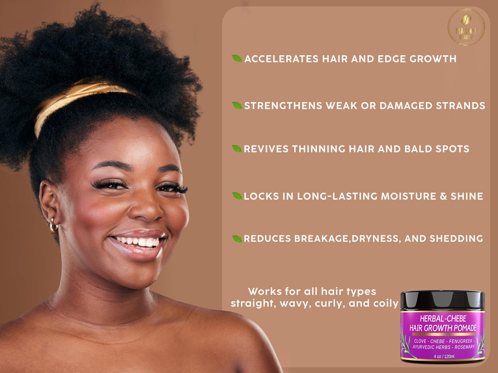 MAKOF BEAUTY Chebe Growth Grease con moringa para nutrición profunda