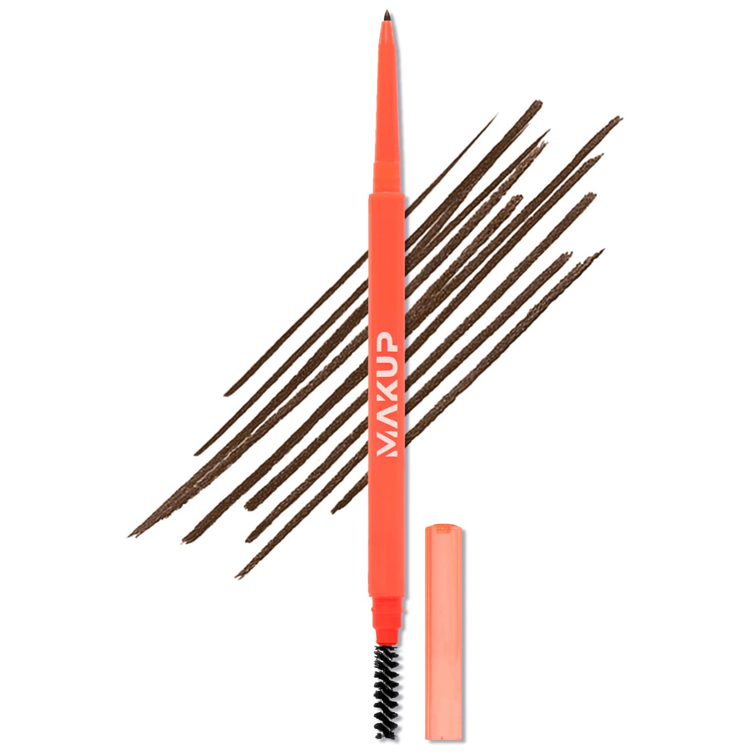 Makup Beauty Skinny Brow with ultra-thin tip creates hair-like strokes for natural brows.