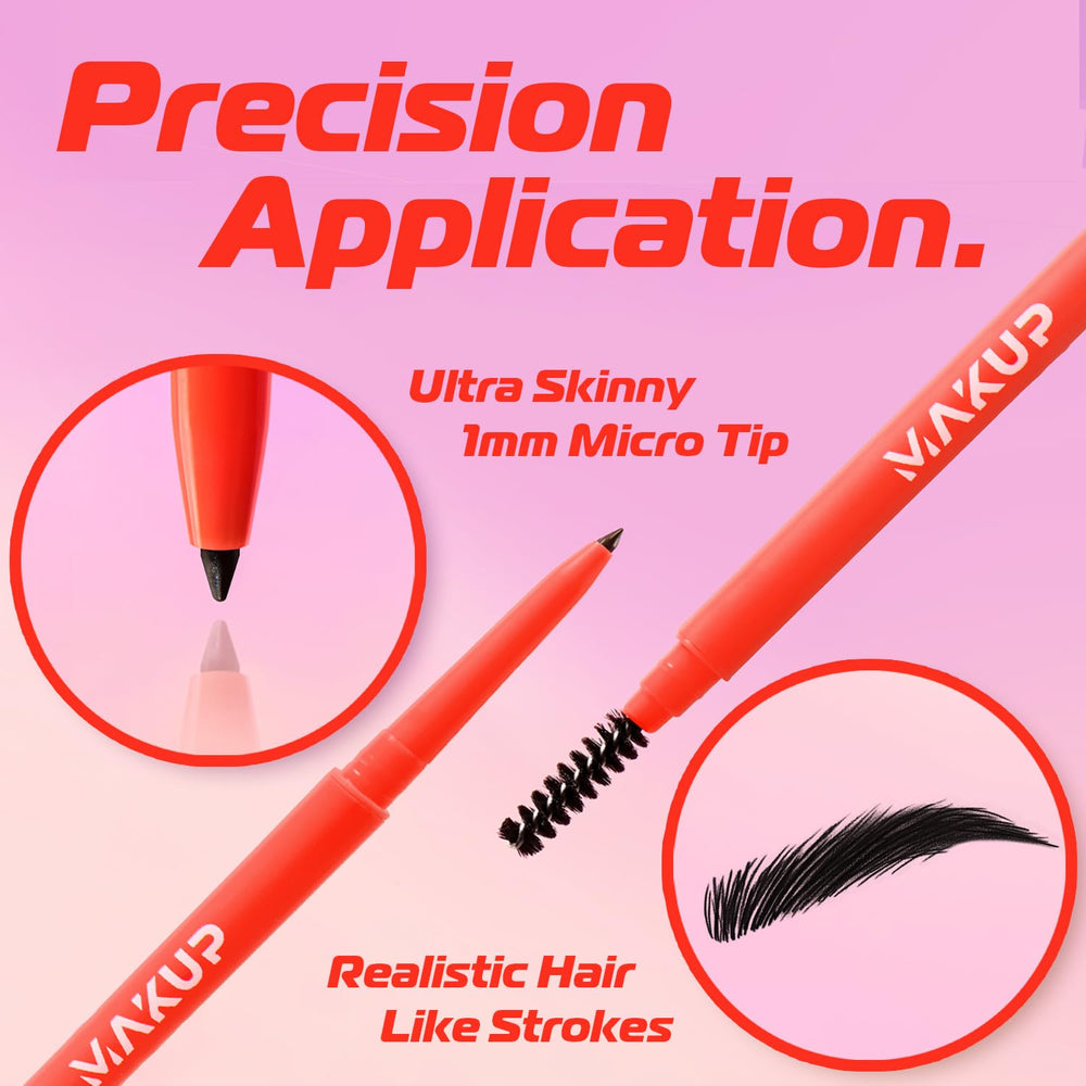 Makup Beauty Skinny Brow waterproof formula holds through heat and sweat.