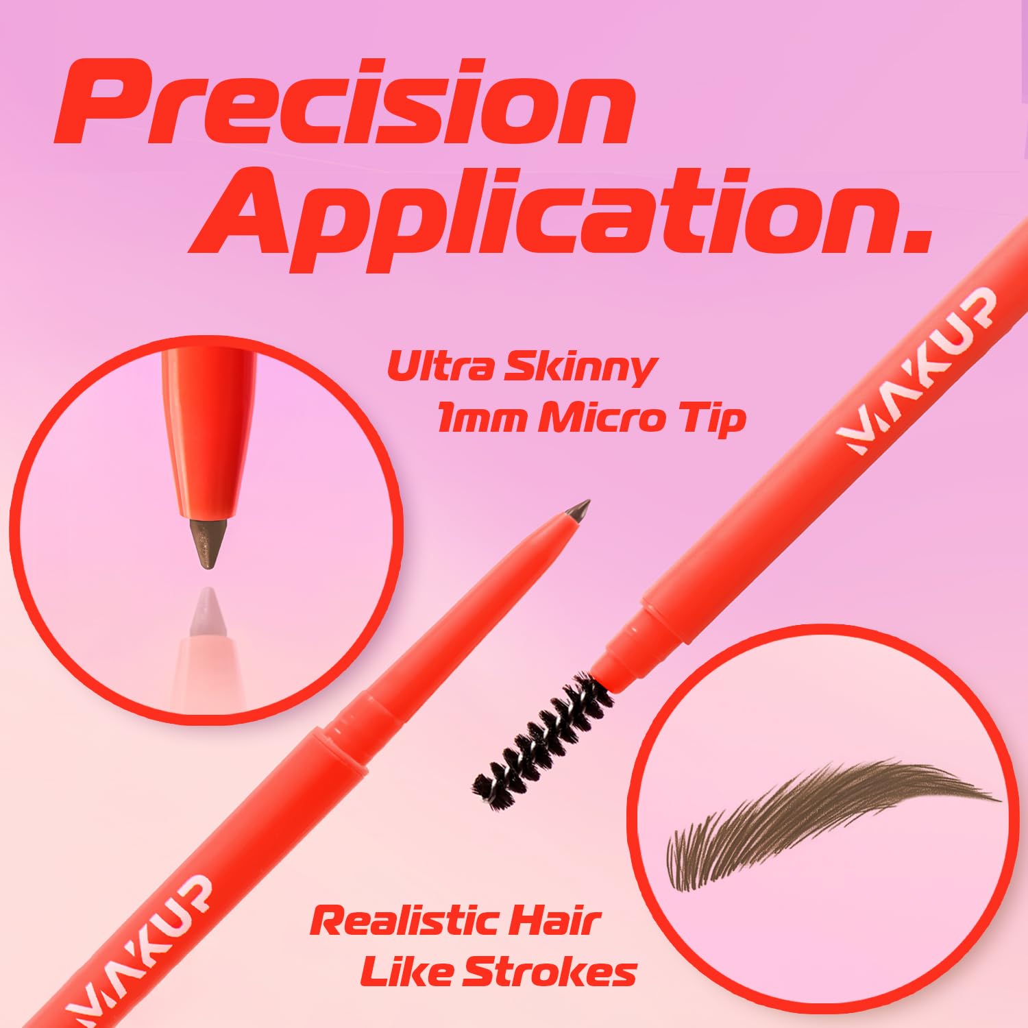 Makup Beauty Skinny Brow waterproof formula stays put through heat and sweat.