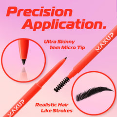 Makup Beauty Skinny Brow waterproof formula holds through heat and sweat.