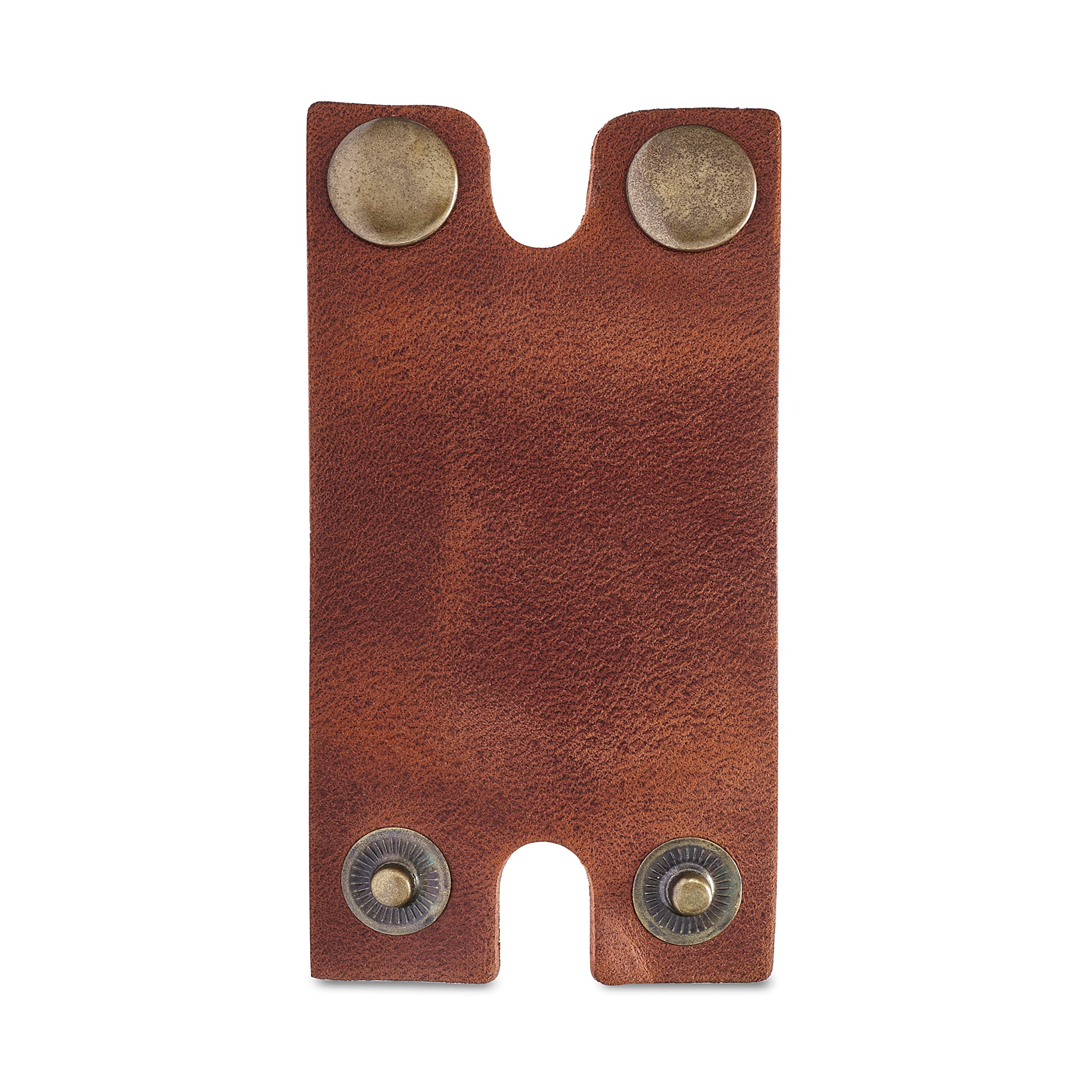 MAKYN cognac leather stitching detail showcases craftsmanship and durability