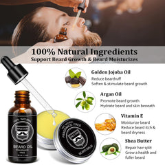 MALE GOD beard brush exfoliates skin and distributes oils
