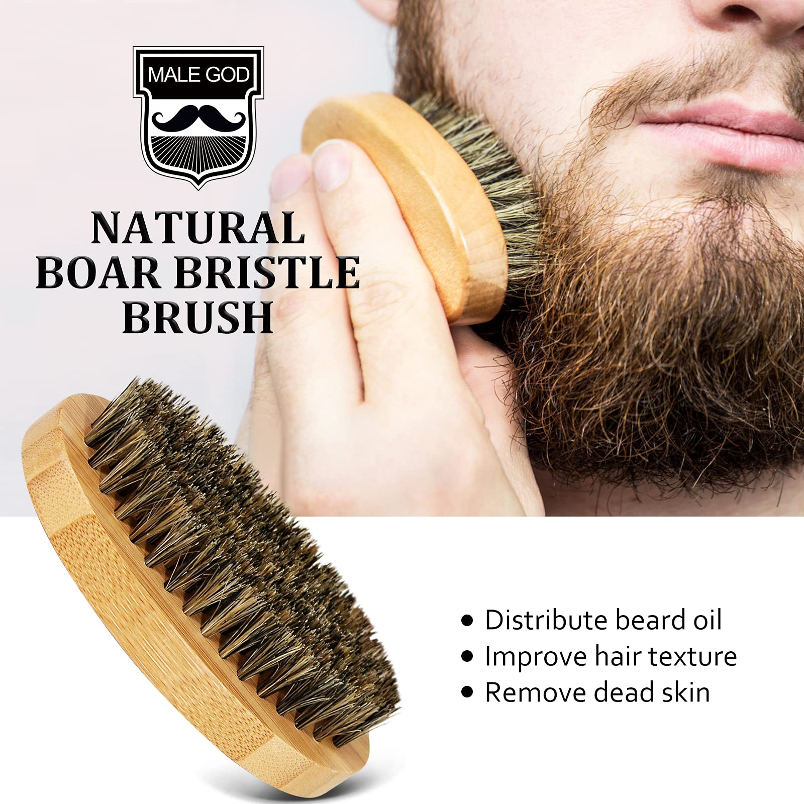 MALE GOD beard comb for detangling and even product distribution