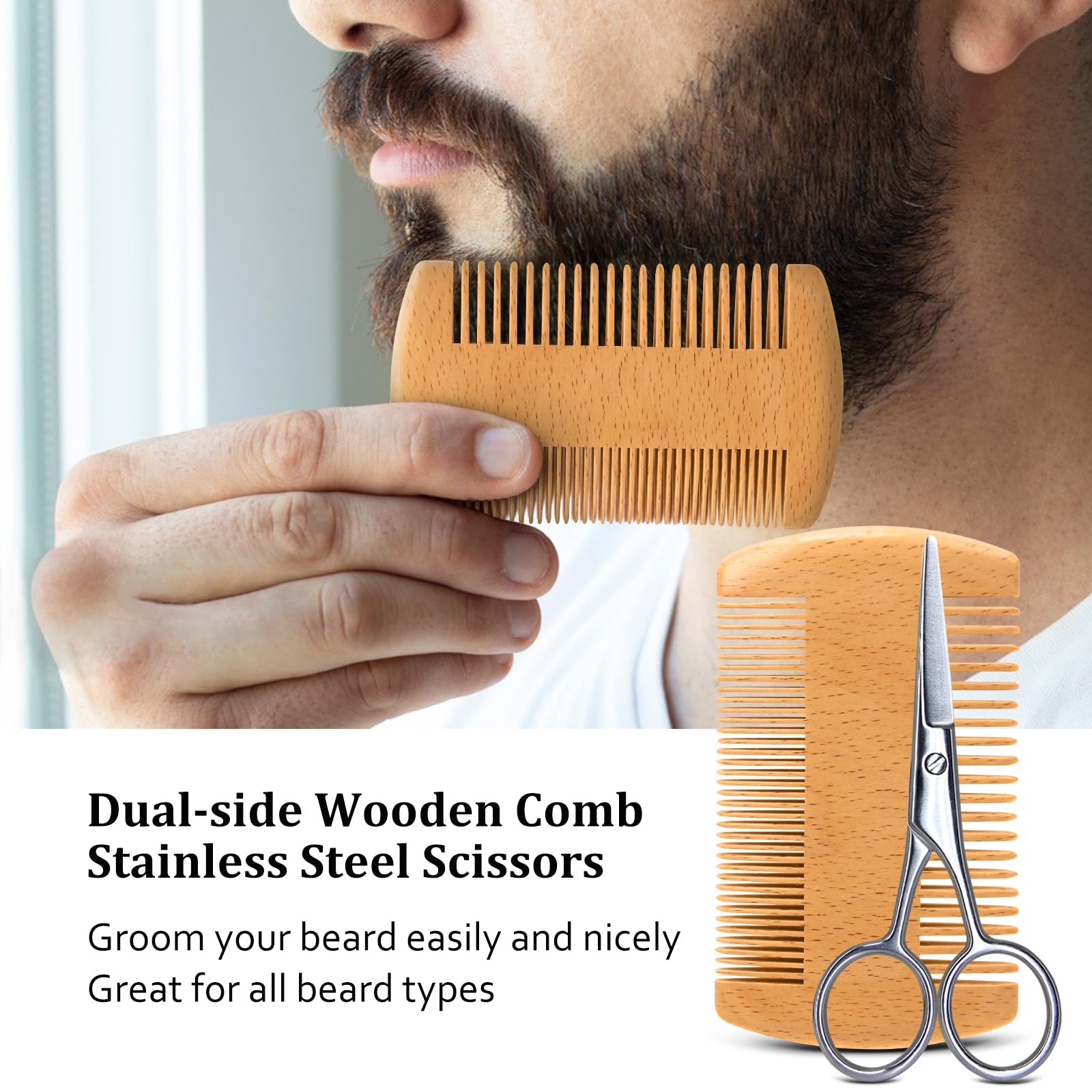 MALE GOD stainless steel beard scissors for precise trimming