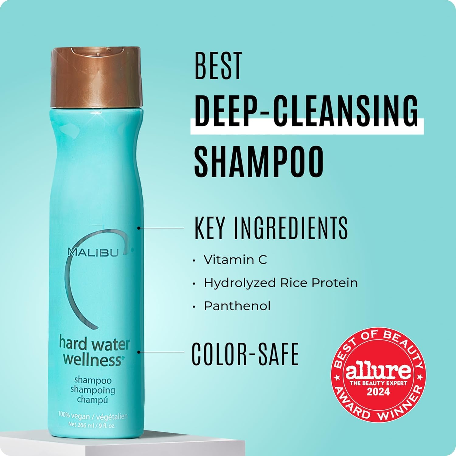 Malibu C conditioner dispensing from mid-lengths to ends for moisture balance