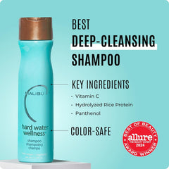 Malibu C conditioner dispensing from mid-lengths to ends for moisture balance