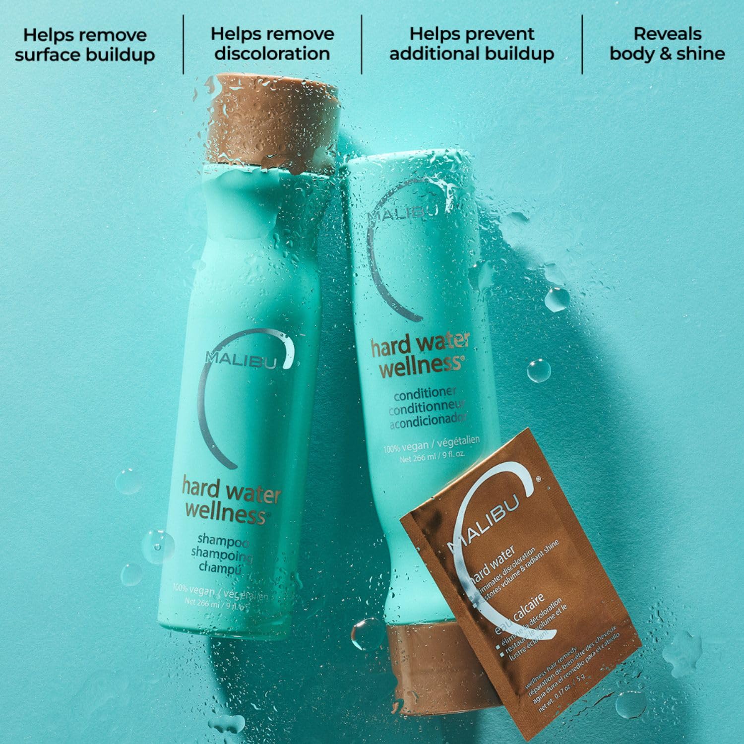 Malibu C hair mask application promotes lasting moisture and shine
