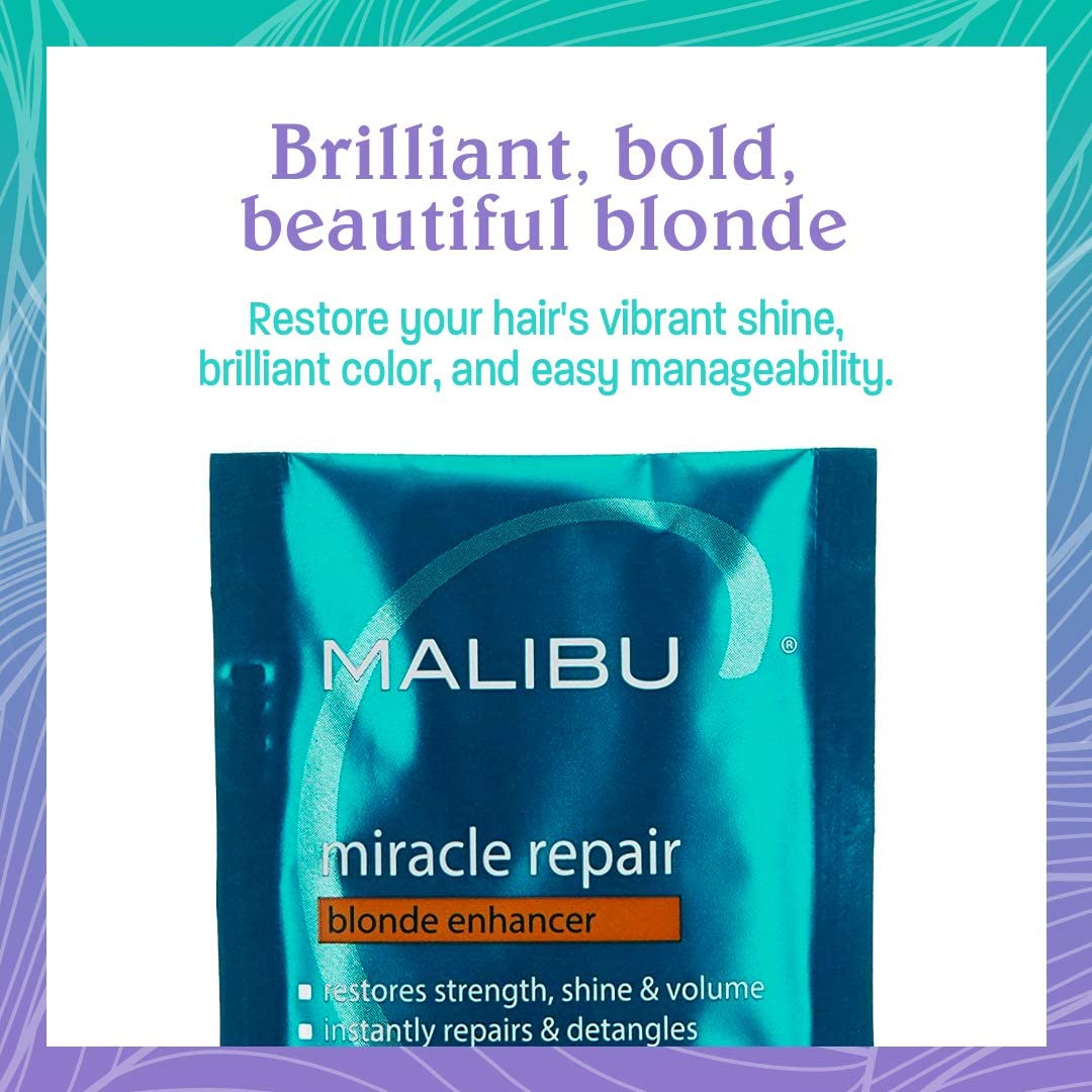 Malibu C Miracle Repair Blonde: aplicar 3-5 minutos para cabello suave y nutrido