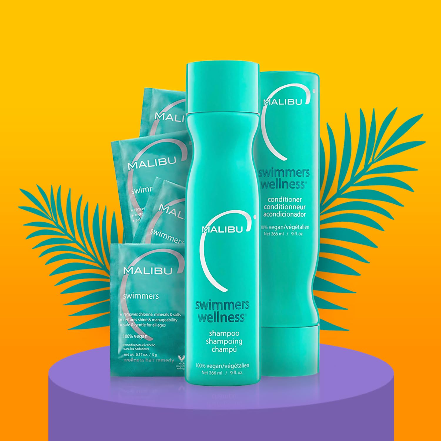 Malibu C Swimmers Summer Essentials Kit box offers a complete pool-ready routine
