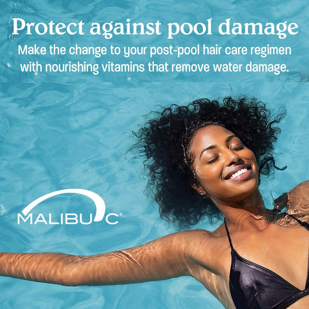 Malibu C Swimmers Wellness hair shine and moisture after swimming.