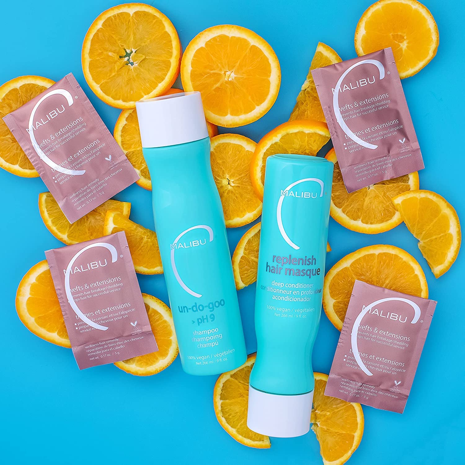 Malibu C Un-Do-Goo Shampoo uso semanal para detox suave del cuero cabelludo.