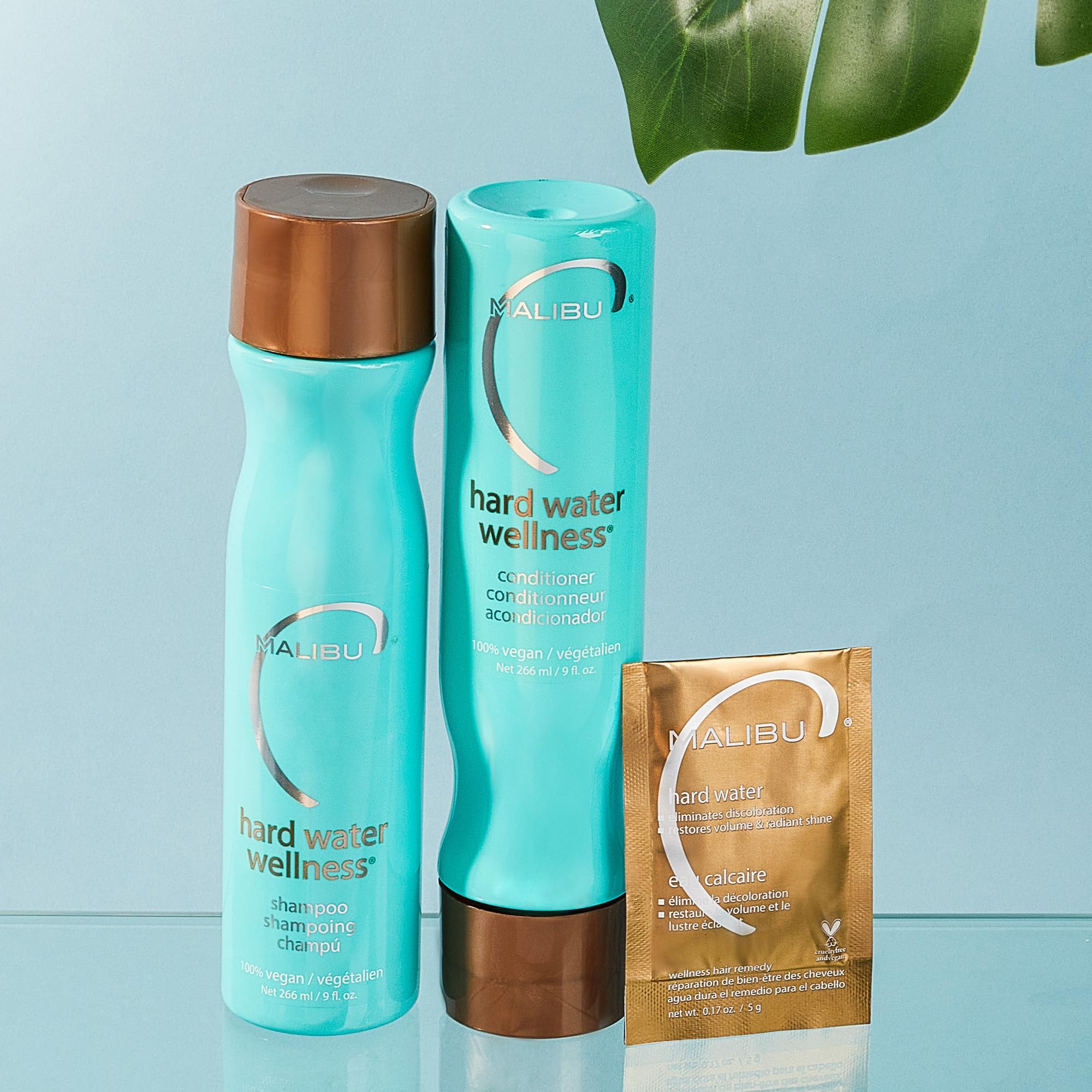 Malibu C vegan cruelty-free packaging highlights sulfate-free care