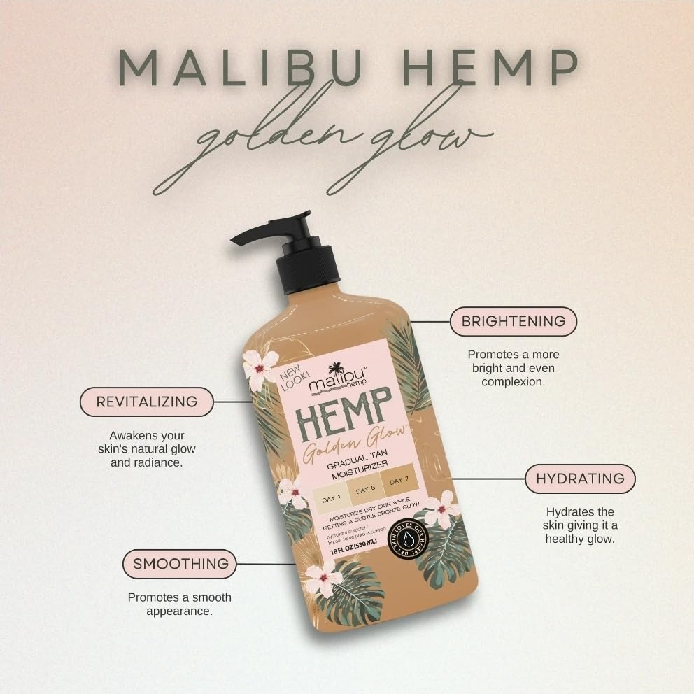 Malibu Tan efecto bronceado progresivo mejora la piel con cada aplicación.