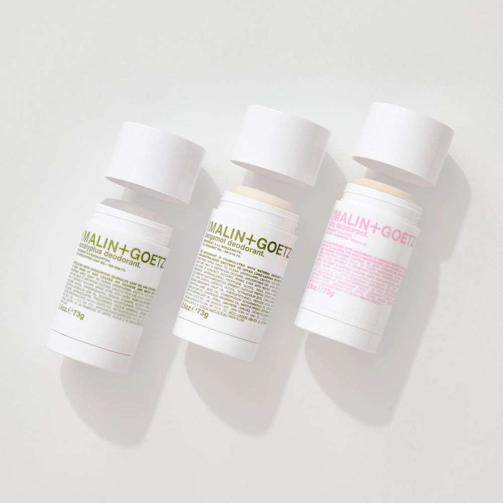 MALIN+GOETZ formula absorbs without residue on skin.