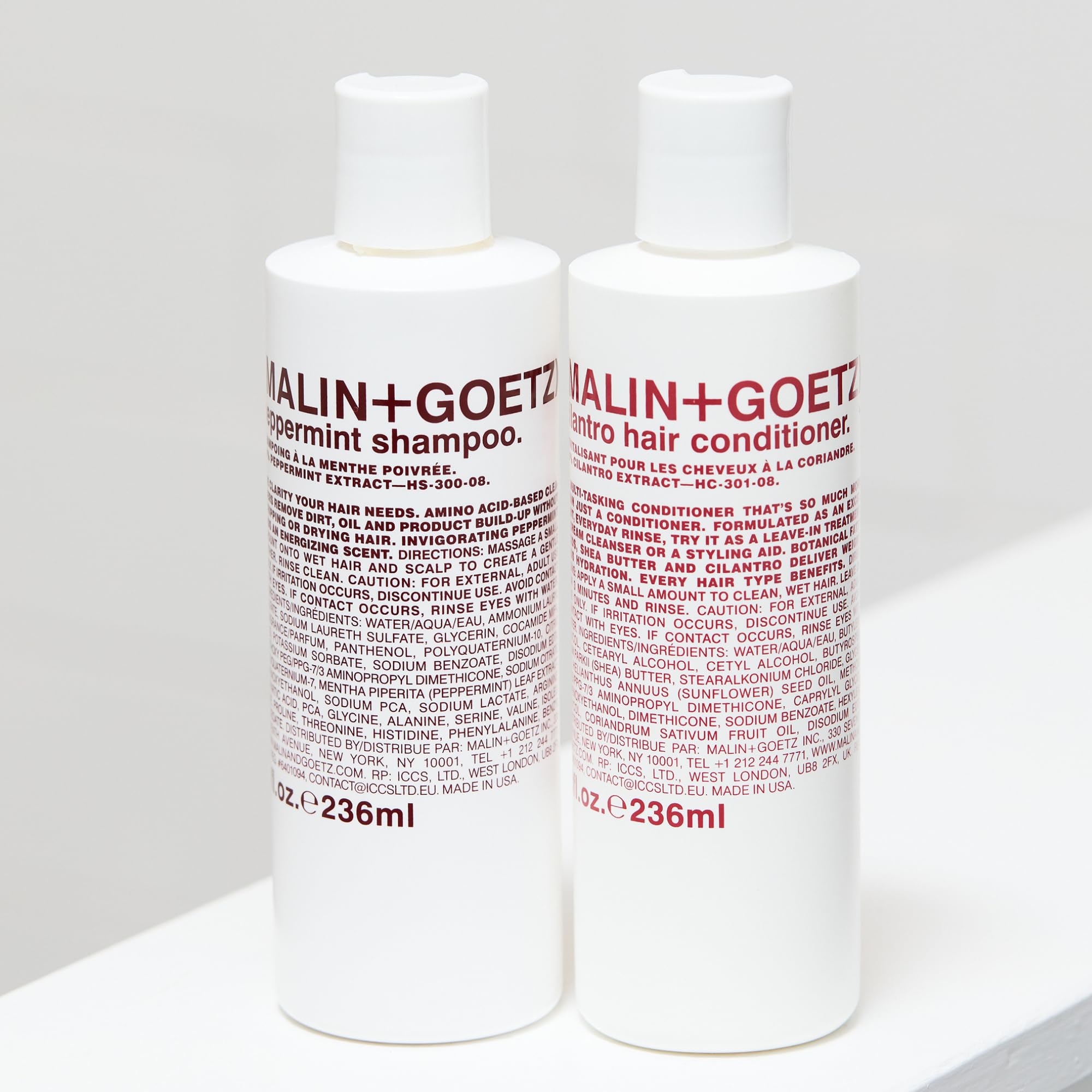 Malin + Goetz cilantro conditioner vegan cruelty-free icon on packaging