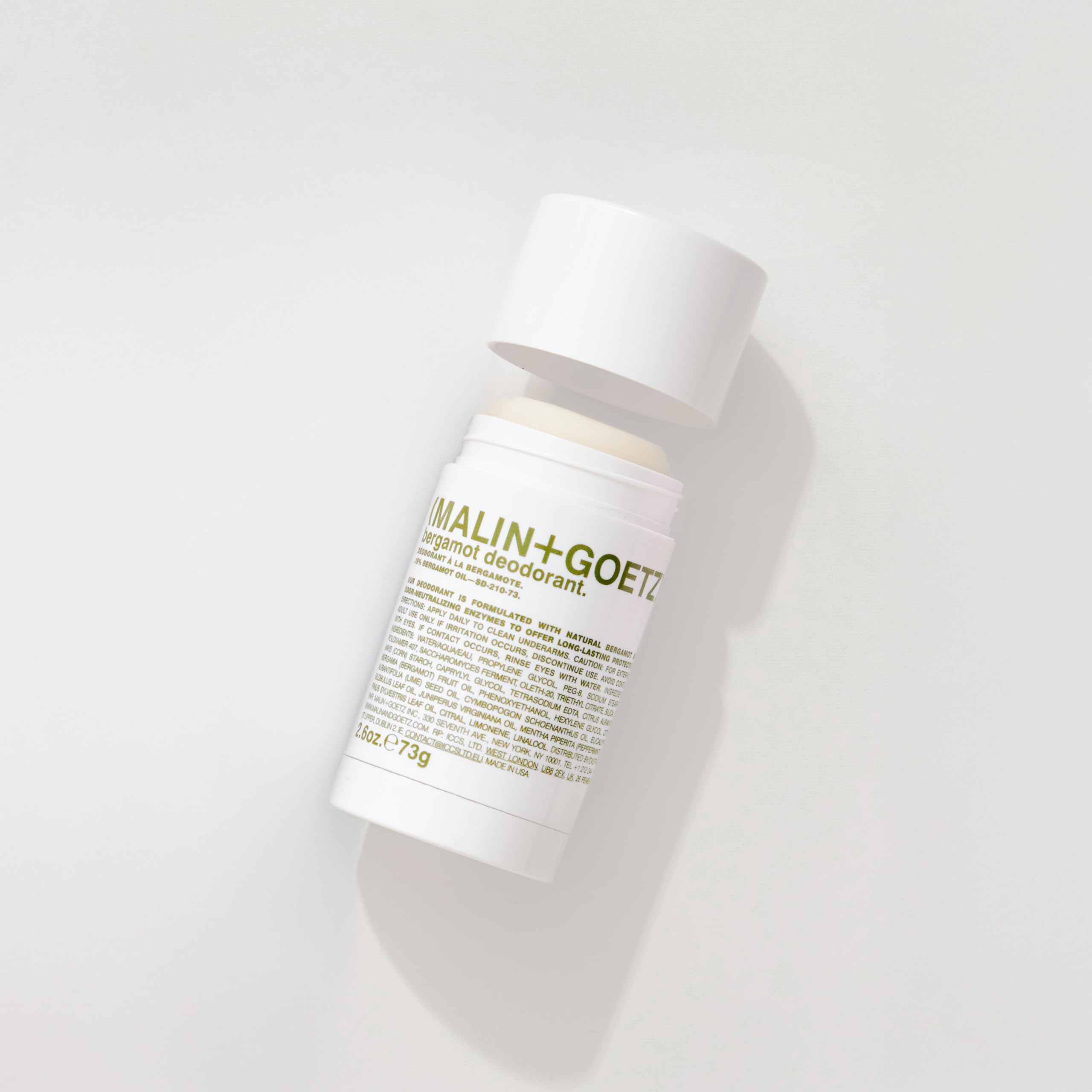 Desodorante MALIN+GOETZ Bergamot para piel sensible y uso diario.
