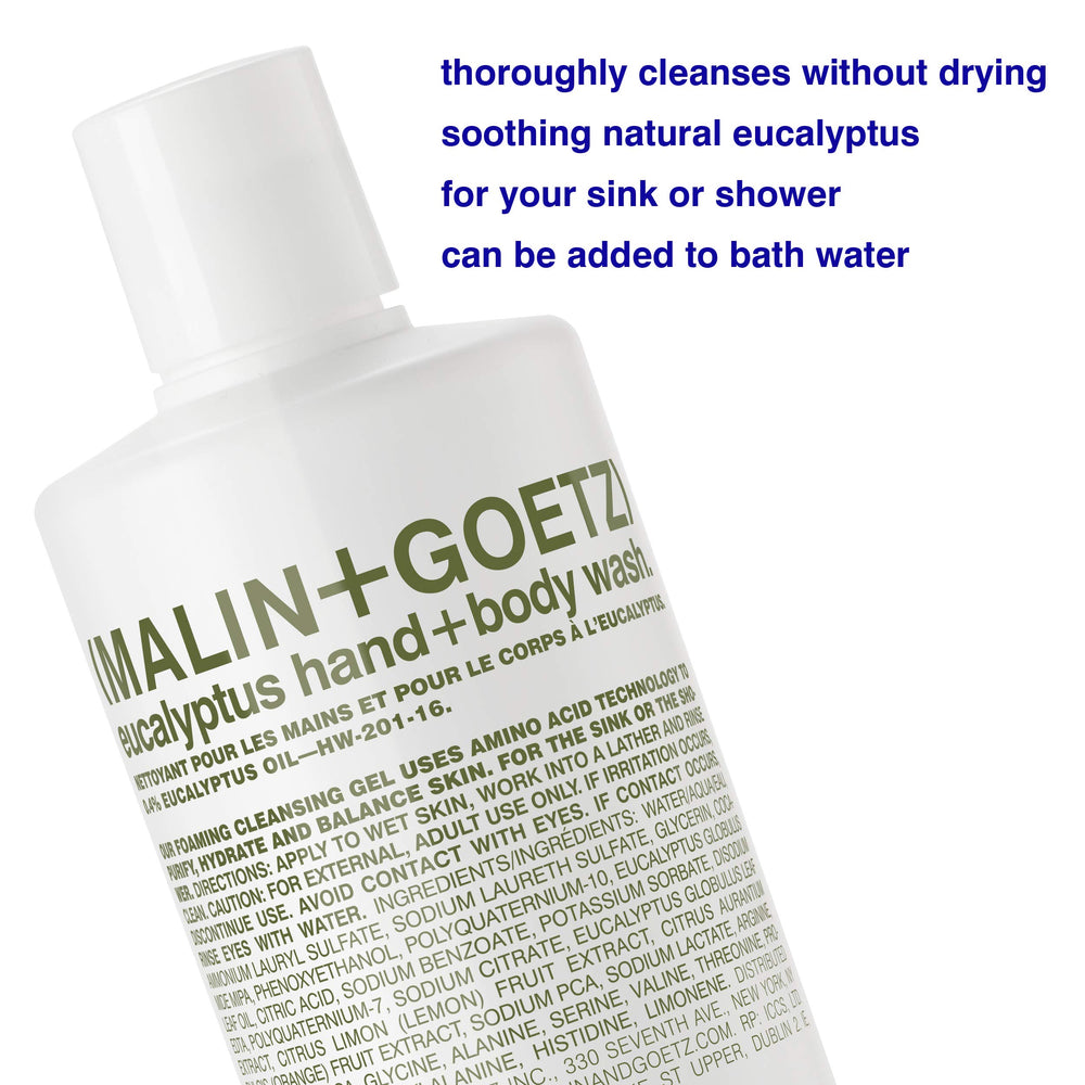 MALIN+GOETZ foaming cleanser lather creates refreshing bubbles for skin.