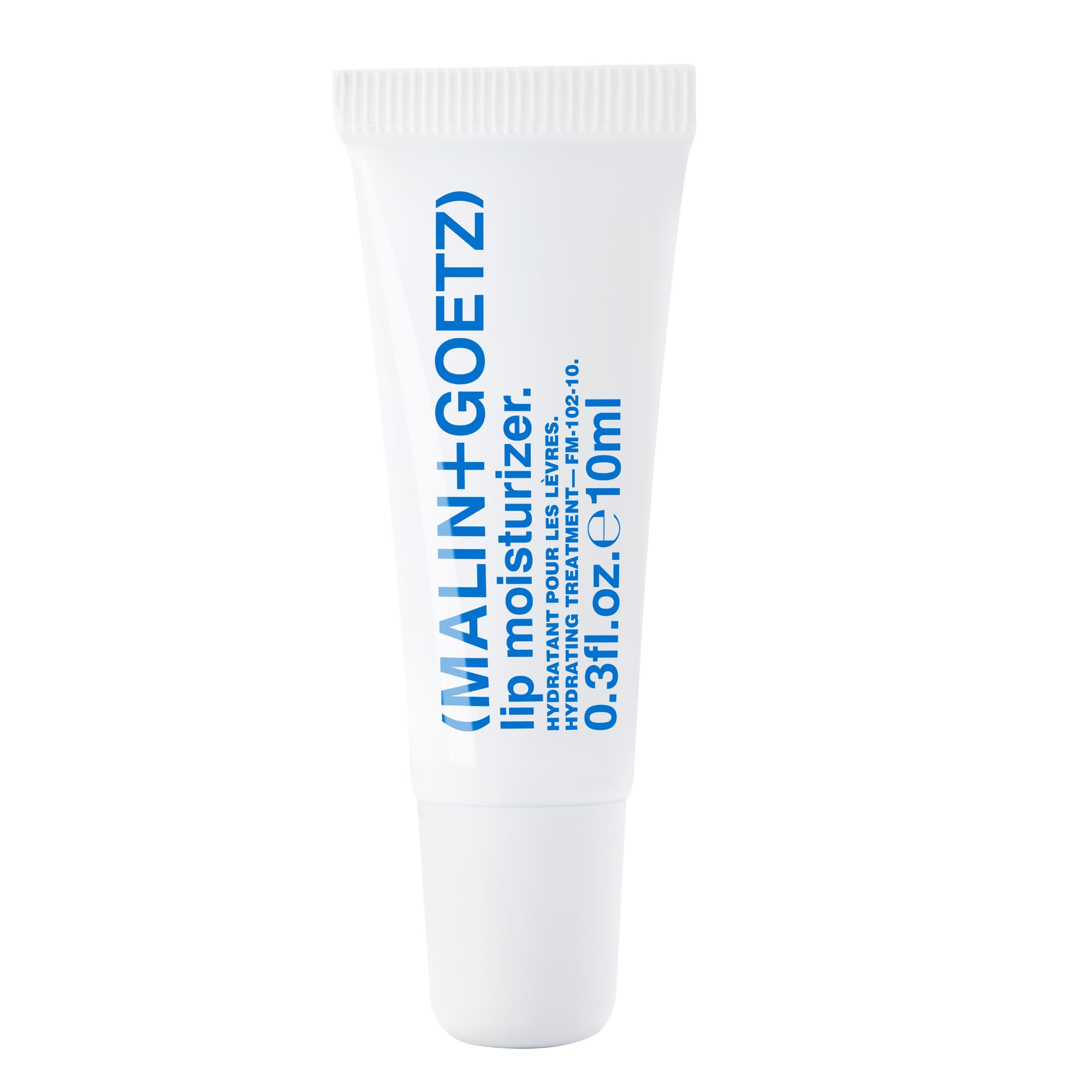 MALIN+GOETZ muestra gel labial hidratante para labios secos.