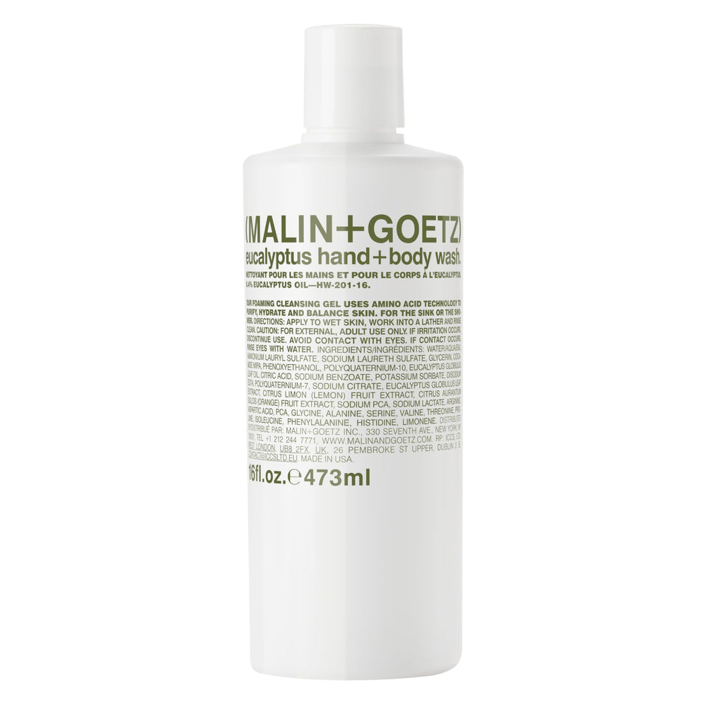 MALIN+GOETZ hand and body wash bottle pump provides a gentle cleanse.