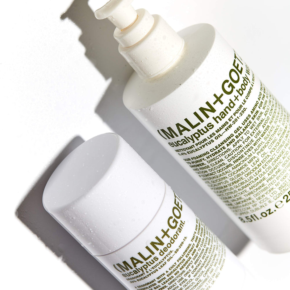 Malin+Goetz packaging view emphasizes vegan and cruelty-free branding.