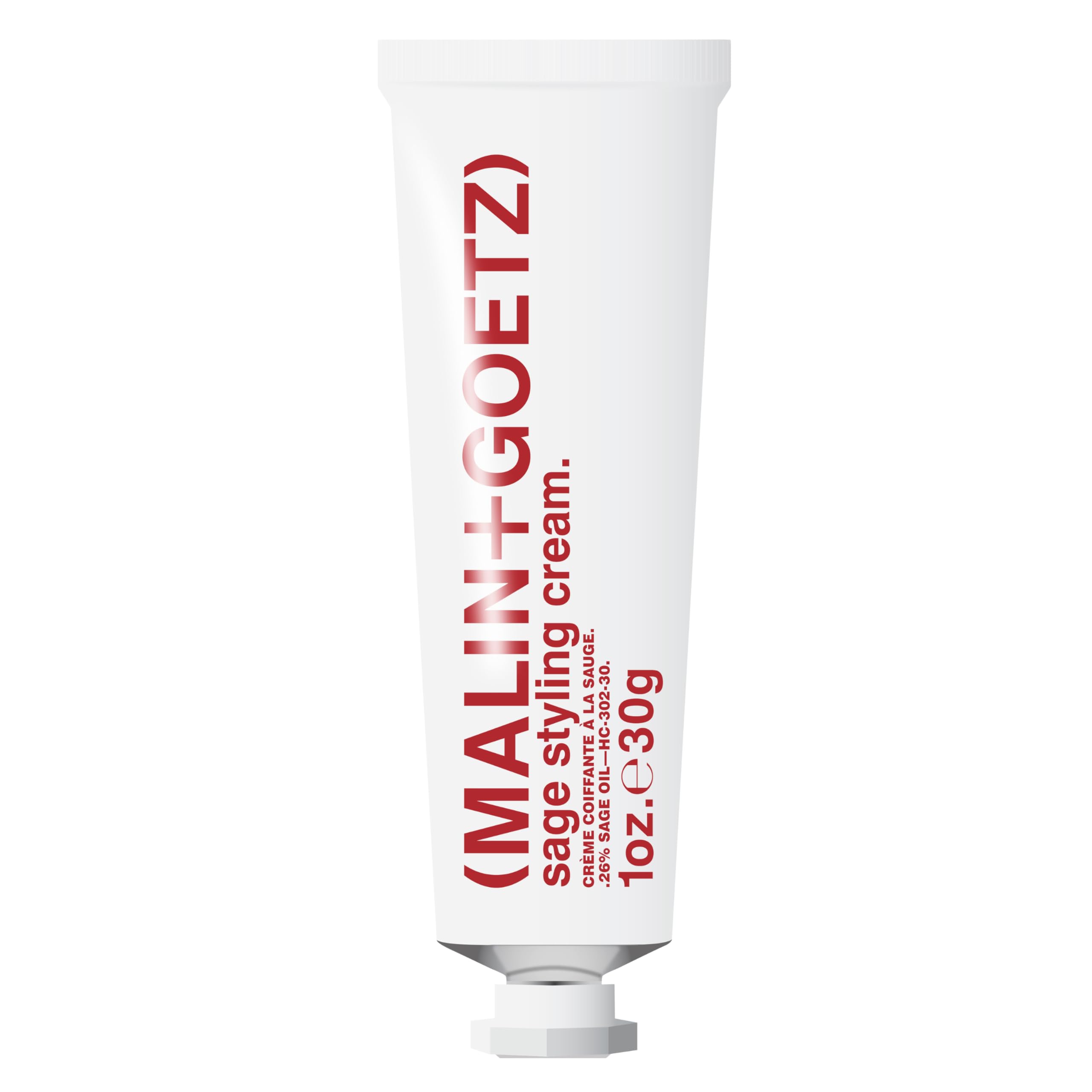 MALIN+GOETZ Sage Styling Cream en envase compacto, brillo y definición suave.