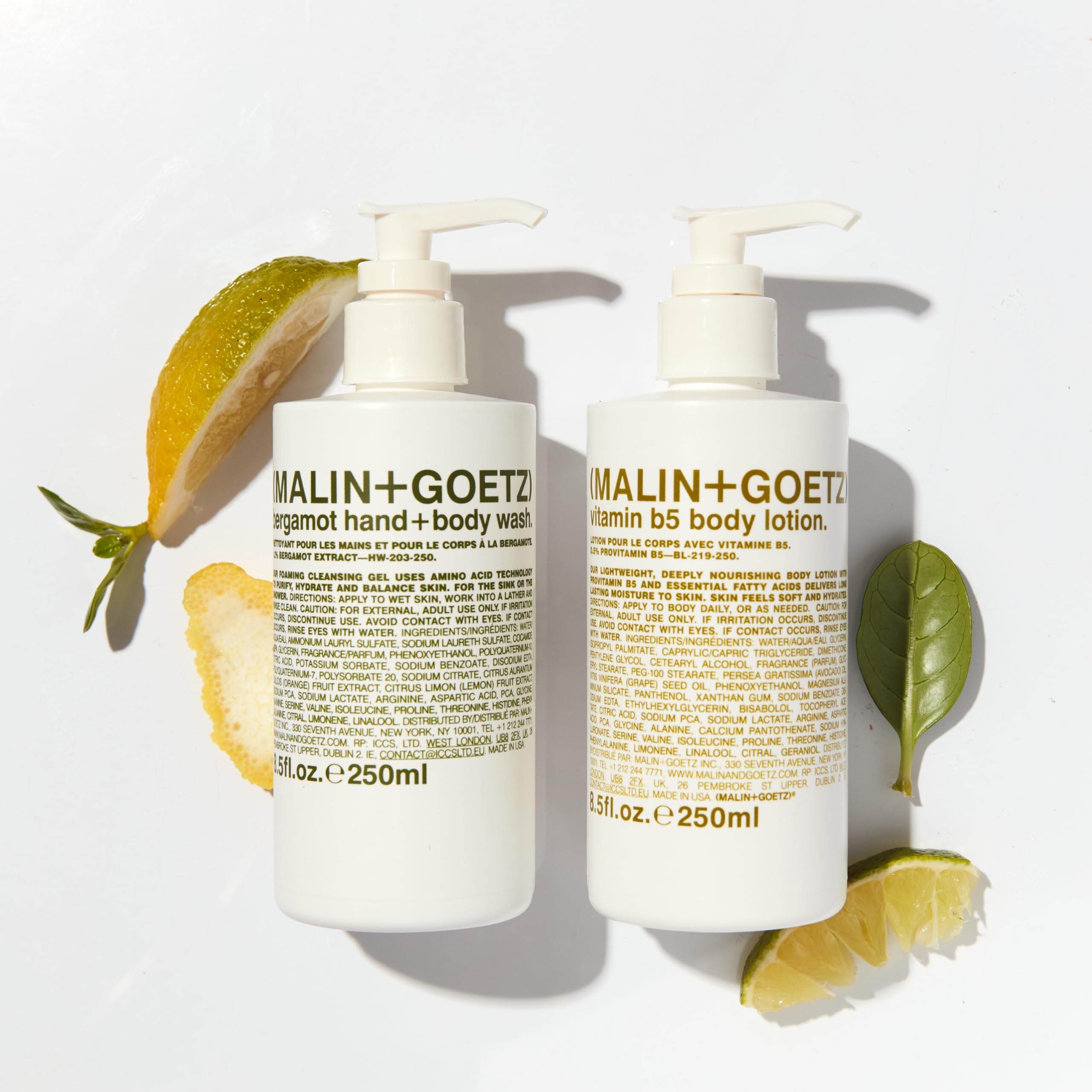 MALIN+GOETZ Vitamin B5 Body Lotion with shea butter delivering rich hydration.